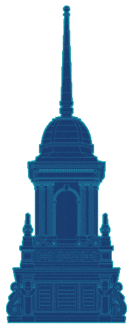 SimmonsUniv simmons spire bell tower cupola Sticker