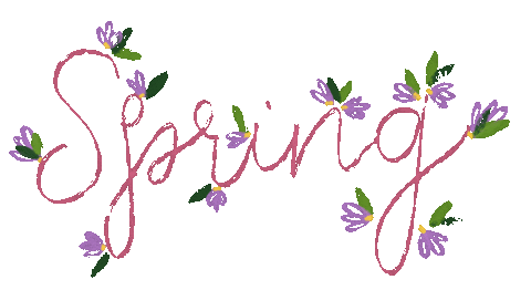purplepeachstudio giphyupload spring lettering spring flowers Sticker