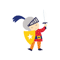 Knight Ritter Sticker by babauba