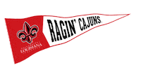 Ragin Cajuns Pennant Sticker by University of Louisiana at Lafayette