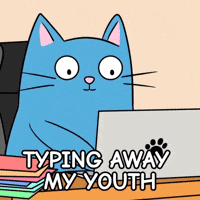 Aging Blue Cat GIF