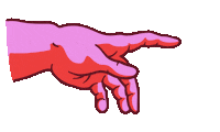 Hand Pointing Sticker