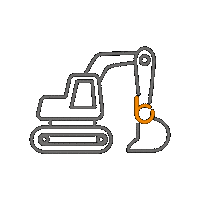 Baustelle Excavator Sticker by pkb-consulting