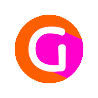 Pink Orange Sticker