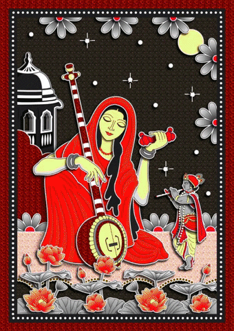 GundicaArt meditation mira krishna devotion GIF
