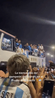 Argentina Soccer Team Waves to Jubilant Fans From Open-Top Bus Following World Cup Win