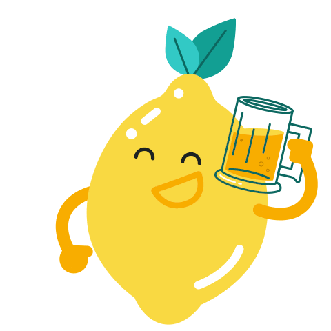 lemonly giphyupload beer cheers lemon Sticker