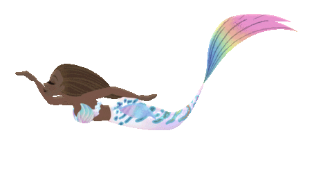 Rainbow Mermaid Swimming Sticker by Mermaid_Lux