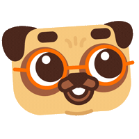 Happy Mops Sticker