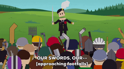 hockey stick fight GIF by South Park 