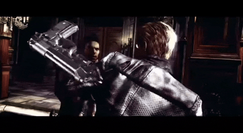 NinjaComix jill valentine chris redfield albert wesker resident evil 5 GIF