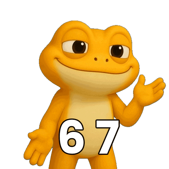 6 7 Frog Sticker by Turbo Toad