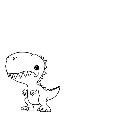 dinosaur dino Sticker by Alena Geyzer