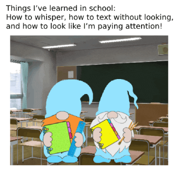 School Gnome GIF