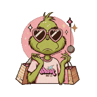 LITTLESHARKDESIGNS stars shop grinch shop small Sticker