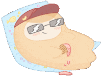 Sunbathing Ice Cream Sticker