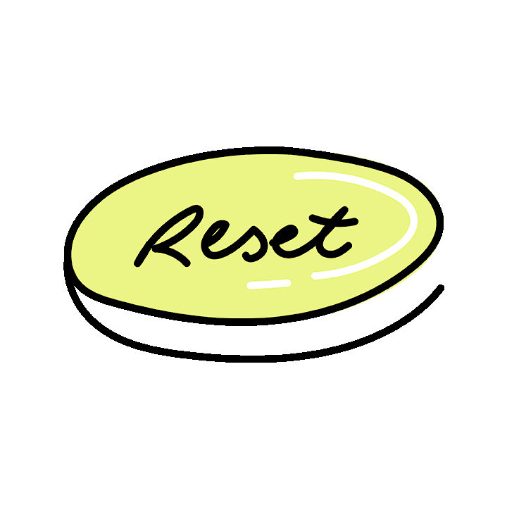 Reset Button Sticker by KraveBeauty