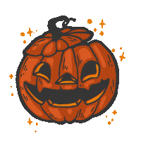 Chelseabunn halloween scary spooky pumpkin Sticker