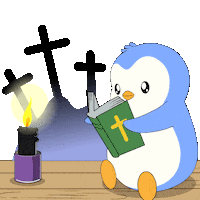 Jesus Christ Penguin Sticker by Pudgy Penguins