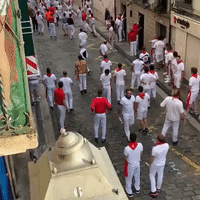 Bulls Take Off on Second Day of Pamplona Festival