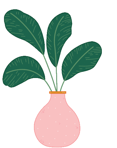 Happy Flower Pot Sticker by mgplabel