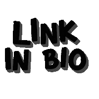 Black And White Link In Bio Sticker