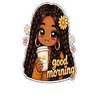 Good Morning Black Girl Magic Sticker