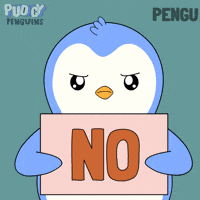 Deny No Thank You GIF by Pudgy Penguins
