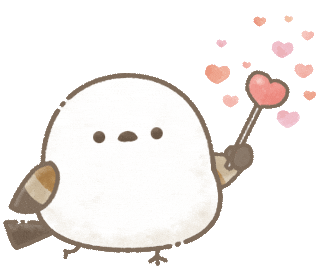 Heart Bird Sticker