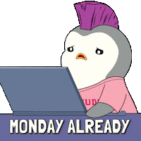 Tired Work Sticker by Pudgy Penguins