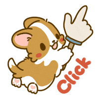 Click Welsh Corgi Sticker by Lazy Corgi