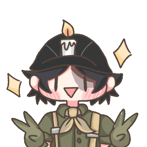 Happy V Sticker by Fluffy the Thunder God 雷神阿毛