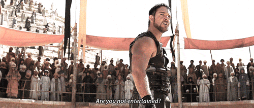 "n'êtes-vous pas divertis ?" du film Gladiateur