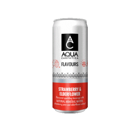 Soft Drink Strawberry Sticker by AQUA Carpatica