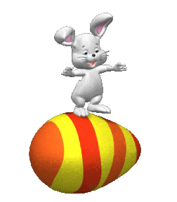 Bunny Rabbit Happy Easter Sticker