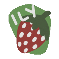 I Love You Strawberry Sticker by Unpopular Cartoonist