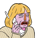 Screaming Drew Barrymore Sticker by ffembroidery