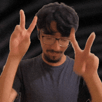 Two Fingers Smile GIF