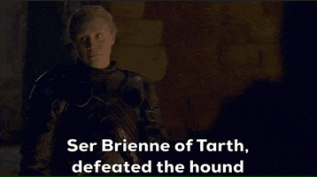 game of thrones brienne becomes a knight GIF by Vulture.com