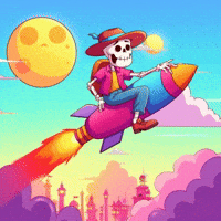 To The Moon Top GIF by MadSkullz