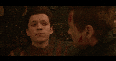 spiderman mcu snap thanos tom holland GIF