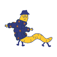 Wormdance Sticker by TINYCOTTONS