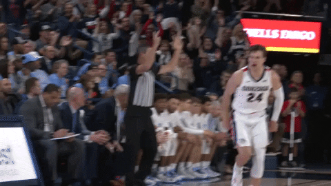 GonzagaBulldogs giphyupload celebration basketball three pointer GIF