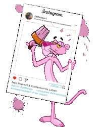 Pink Panther Artwork Sticker