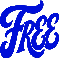 Blue And White Logo Sticker