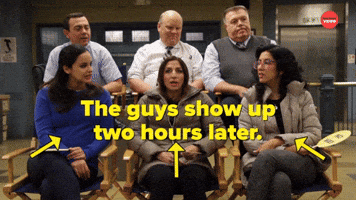 The Guys Show Up Two Hours Later