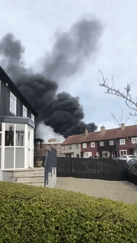 Smoke Billows From Blaze at School in Aberdeen