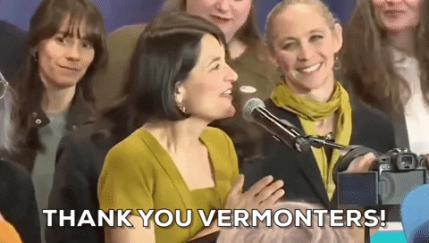 Victory Speech Vermont GIF by GIPHY News