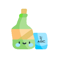 asianborrelclub kawaii abc drinks alcohol Sticker