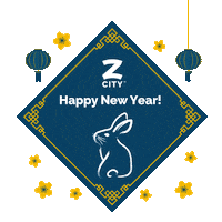 Happy New Year Bunny Sticker by zcity